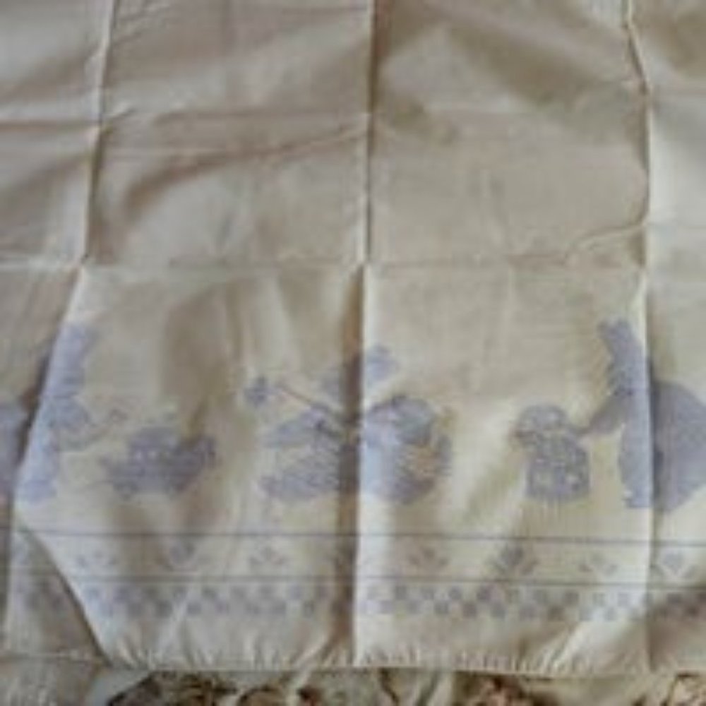 Vintage embroidery panel crib quilt pillow picture